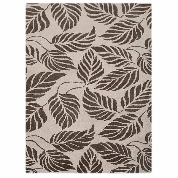 Glitzy Rugs 5 ft. x 8 ft. Hand Tufted Floral Wool Area Rug, Beige & Brown UBSK00510T0104A9